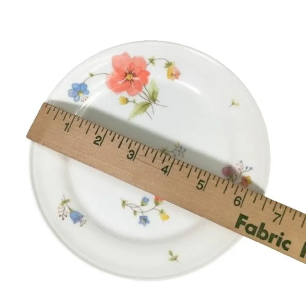 Set of 4 Just Flowers Mikasa Bone China Salad Bread Dessert Plates 6.5